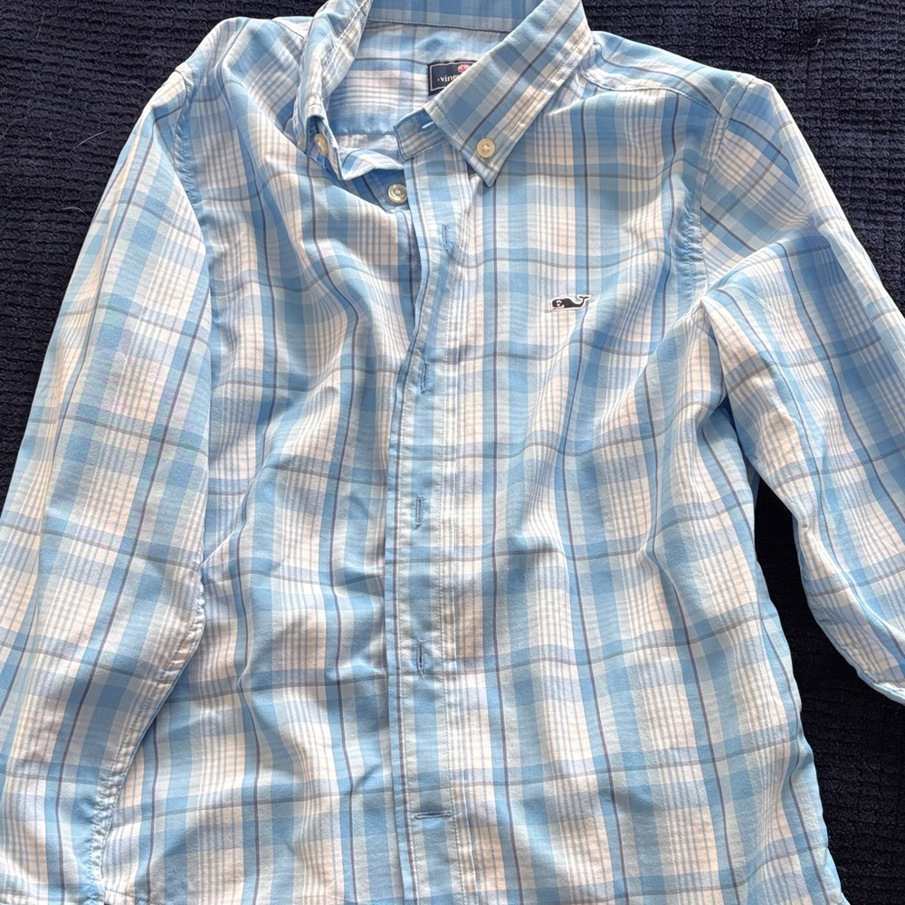 Vineyard Vines Light Blue Checkered Shirt